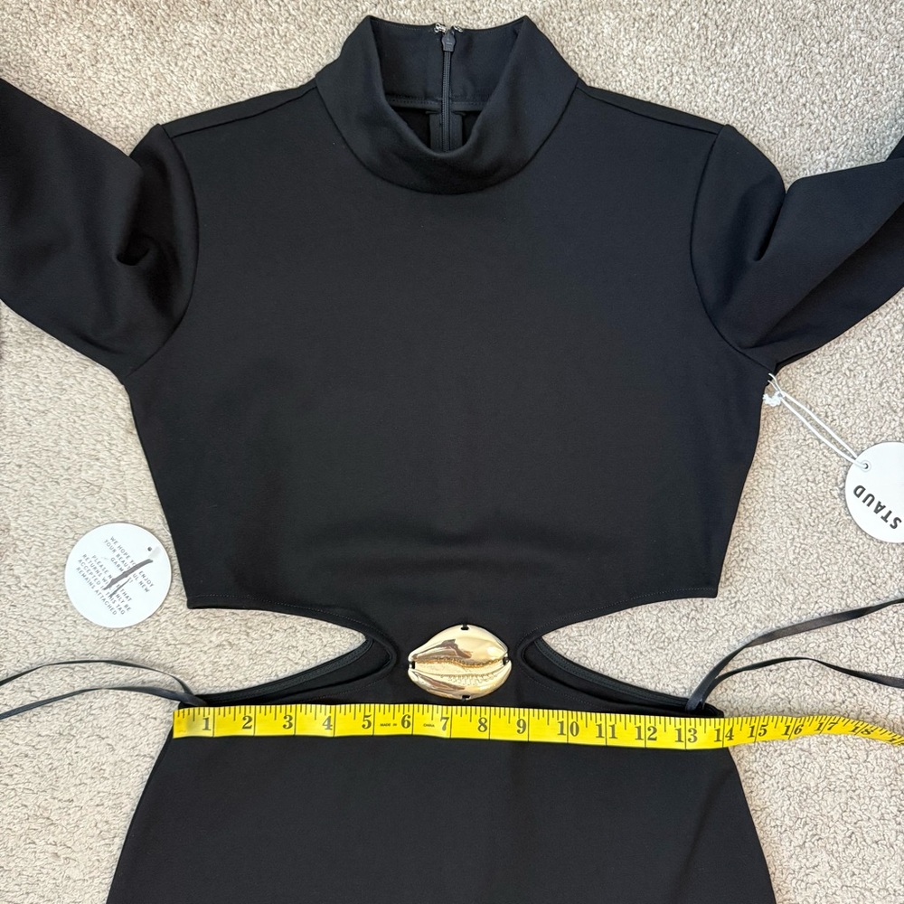 STAUD Arlette‎ Cut Out Maxi Dress Black M - Picture 9 of 11